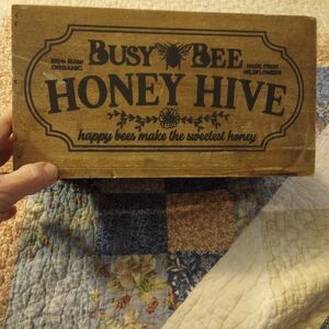 Busy Bee Honey Hive Wooden Box